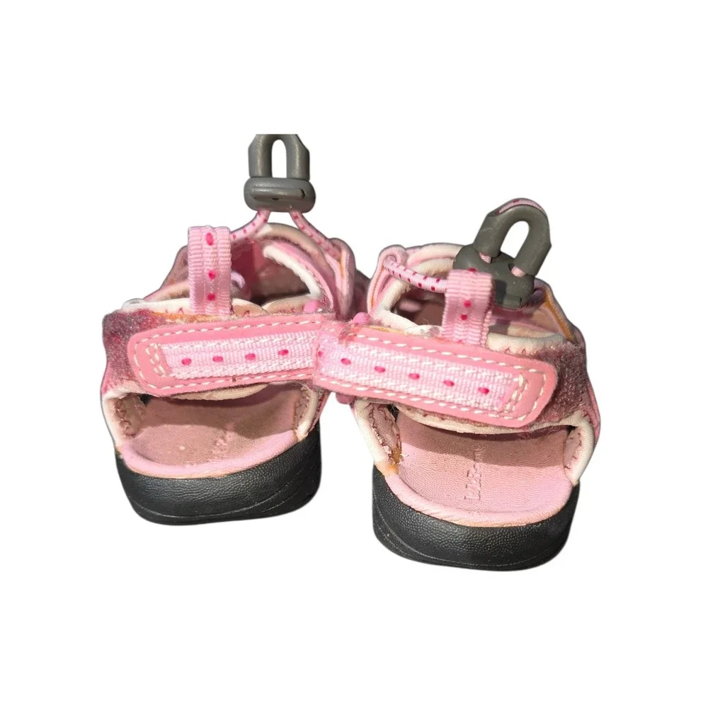 LL Bean Toddler Girls Pink‎ Closed Toe Water Sandals Shoes Size 5 Toggle Strap